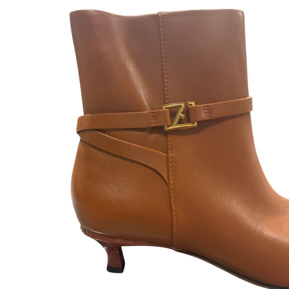 Franco Sarto L-Marnie Brown Leather Booties - US 7.5 - Picture 3 of 9